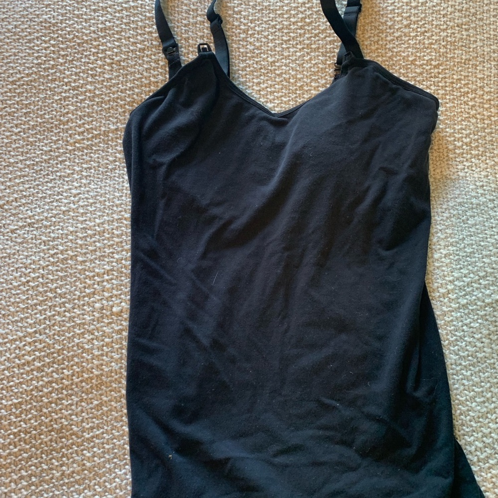 Auden Black nursing Camisole with Adjustable Straps